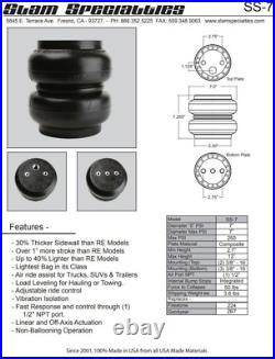 1/2 Front Bolt on Air Ride Suspension Kit Slam SS-7 Airbags Fits 1958-64 Impala