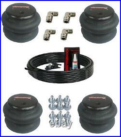 3/8 Front & Rear Air Ride Suspension Bag Bracket Kit For 1958-64 Impala Caprice