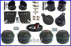 3/8 Front & Rear Air Ride Suspension Bag Bracket Kit For 1958-64 Impala Caprice