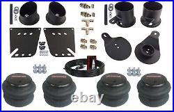 3/8 Front & Rear Air Ride Suspension Bag Bracket Kit For 1958-64 Impala Caprice