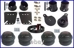 3/8 Front & Rear Air Ride Suspension Bag Bracket Kit For 1958-64 Impala Caprice