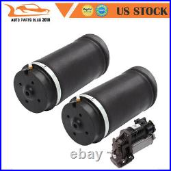 3PC Air Suspension Kit Air Spring & Compressor For Mercedes W251 R350 R500 06-13