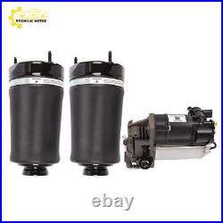 3PCS Air Suspension Kit Air Spring & Compressor For Mercedes ML350 ML550 GL450