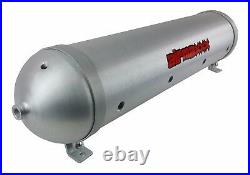 5 gallon aluminum air tank brushed & dual air compressors 580 chrome airmaxxx