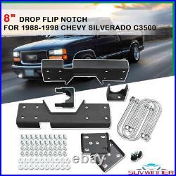 8 Drop Rear Lower Flip & C-Notch Kit For 1988-98 Chevy Silverado C3500 Durable