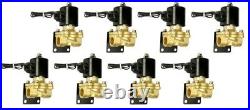 8 air bag suspension brass valves 1/2npt electric solenoid & mounting brackets