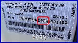 AAA Suspension Air Bag Kit suits Nissan Navara D23 with Leaf rear after 2015