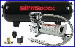 Air Compressor Chrome 400 airmaxxx 3 Gallon Air Tank Drain 165 on 200 off Switch