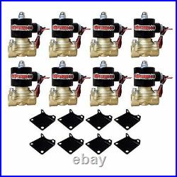 Air Kit For Chevy S10 4 Link Compressors Air Bags Valves Black 7 Toggle & Tank