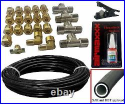 Air Ride Kit Valves 7 Switch 580 Black Air Compressors & Tank For 1958-64 Impala