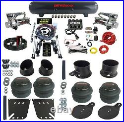 Air Ride Suspension Kit 3 Preset Height withManifold & Chrome 580 For 58-64 Impala