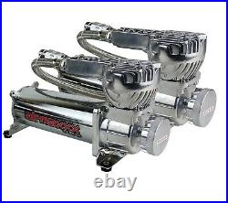 Air Ride Suspension Kit 3 Preset Height withManifold & Chrome 580 For 58-64 Impala