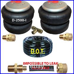 Air Ride Suspension Pair Standard 2500lb Air Bags with FITs, 1/4airline