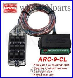 Air Ride Switch Box AVS Clear 9 Button Rocker Suspension System Controller