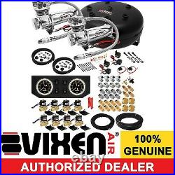 Air Suspension Kit/System for Truck/Car Bag/Ride/Lift Dual Compressor, 4G Tank