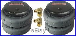 Air bags two 2500 lb with 1/2 hose elbow for truck tow kit air ride suspension
