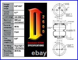 AirLift Dominator D2600 4 Bags 58616 Air Lift 2600 Air Spring Ride Suspension