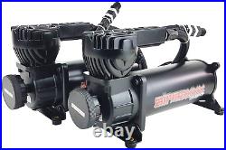 Airmaxxx 2 Black 580 Air Ride Suspension Compressors 165 psi On Pressure Switch