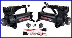 Airmaxxx 2 Black 580 Air Ride Suspension Compressors 165 psi On Pressure Switch