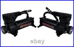 Airmaxxx 2 Black 580 Air Ride Suspension Compressors 165 psi On Pressure Switch