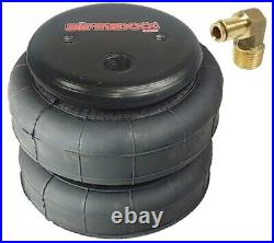 Airmaxxx 2 bags 2500 with 1/4 hose elbow for truck tow kit air ride suspension