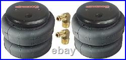 Airmaxxx 2 bags 2500 with 1/4 hose elbow for truck tow kit air ride suspension