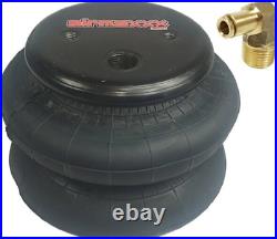 Airmaxxx 2 bags 2600 lb & 1/4 hose elbow for truck tow kit air ride suspension