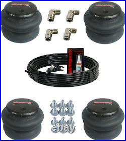 Airmaxxx 2600 Air Ride Suspension Bags with 3/8 Air Hose & Brass Fittings