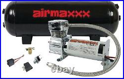 Airmaxxx 400 Chrome Air Compressor 3 Gallon Air Tank Drain 120 on 150 off Switch