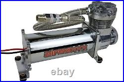 Airmaxxx 480 Chrome Air Compressor For Air Horn Or Air Suspension 90/120 psi