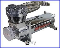 Airmaxxx 480 Chrome Air Compressor For Air Horn Or Air Suspension 90/120 psi