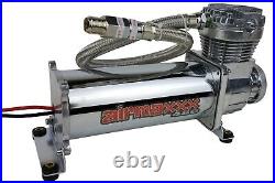 Airmaxxx 480 Chrome Air Compressor For Air Horn Or Air Suspension 90/120 psi