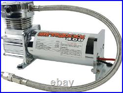 Airmaxxx Chrome 400 Air Compressor 120/150 Switch Complete Wiring Kit & Air Tank Airmaxxx Chrome 400 Air Compressor 120/150 Switch Complete Wiring Kit & Air Tank