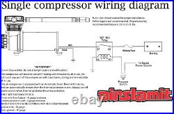 Airmaxxx Chrome 400 Air Compressor 150/180 Switch Complete Wiring Kit & Air Tank