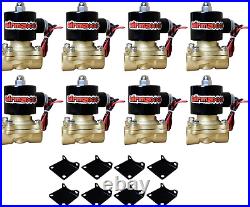 Airmaxxx Chrome 480 Air Compressors 1/2npt 2600 Bags Black 7 Switch Box & Tank