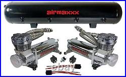 Airmaxxx Chrome 480 Air Compressors 5 Gallon Tank 200 psi Air Ride Suspension