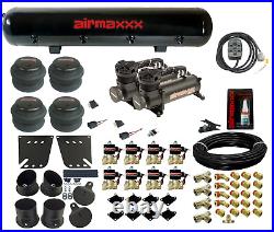 Black 480 Air Compressors Valves 7 Switch & Tank Air Ride Kit For 1958-64 Impala