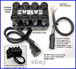 Black Air Ride Suspension Kit Manifold Valve Bags Seamless 1982-88 GM G-Body