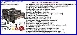 Black Manual Air Ride Suspension Kit 3/8 DLOE Valve Bag Bracket For 58-60 Cadi
