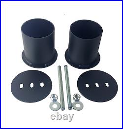 Black Manual Air Ride Suspension Kit 3/8 DLOE Valves Bags Brackets 65-70 Impala