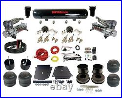 Bolt On Manual Chrm Air Ride Suspension Kit 3/8 Manual DLOE Valve Bags GM A-Body