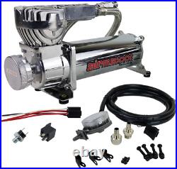 Chrome 580 Air Compressor For Bag Suspension 200 psi Off Pressure Switch Filter Chrome 580 Air Compressor For Bag Suspension 200 psi Off Pressure Switch Filter