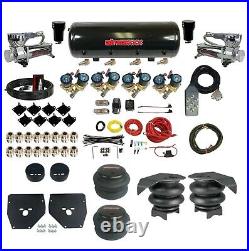Complete 1/2 Fast Valve Air Ride Suspension Kit 8 Gal Tank 73-87 Chevy C10 2wd
