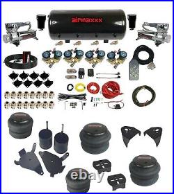 Complete 1/2 Fast Valve Air Ride Suspension Kit 8 Gal Tank 82-04 Chevy S10 2wd