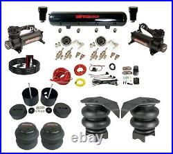 Complete 3/8 Manual DLOE65 Blk Air Ride Suspension Kit Bags 99-06 Silverado 1500