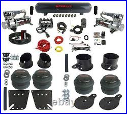 Complete Air Ride Suspension Kit 3/8 Air Manifold Bags & Tank For 58-64 Impala
