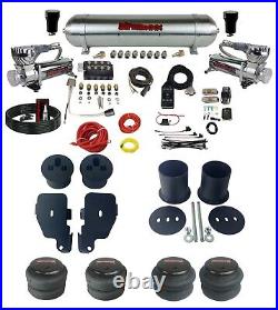 Complete Air Ride Suspension Kit 3/8 Air Manifold Bags & Tank For 65-70 Impala