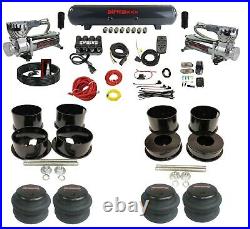 Complete Air Ride Suspension Kit 3/8 Evolve Manifold Bags For 1973-77 GM B-Body