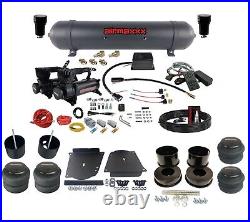 Complete Air Ride Suspension Kit 3/8 Manifold Bag 580 Blk For 1964-72 GM A-Body