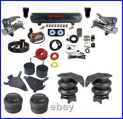 Complete Air Ride Suspension Kit 3/8 Manifold Bags 480 Chrome For 82-04 S10 2wd